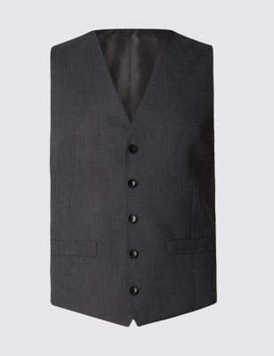 Charcoal Superslim 5 Button Waistcoat